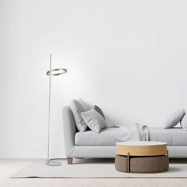 JUST LIGHT. GmbH Φωτιστικό LED Ritus ασημί σίδερο Dimmer 3.000 K, ρυθμιζόμενος, Μεταλλικό, Σαλόνι / τραπεζαρία, Μέταλλο, σύγχρονο