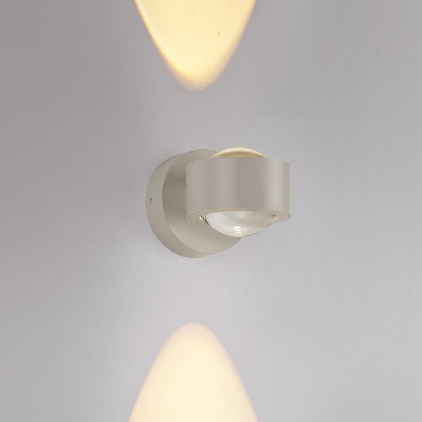 JUST LIGHT. GmbH Φωτιστικό τοίχου LED με μπαταρία Chia, άμμος, σίδηρος, 3.000 K, ρυθμιζόμενος, Μπεζ, Σαλόνι / τραπεζαρία, Μέταλλο, σύγχρονο