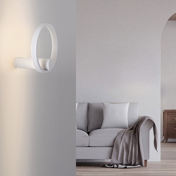 JUST LIGHT. GmbH Φωτιστικό τοίχου LED με μπαταρία Archie, λευκό, 3.000 K, ρυθμιζόμενος, Λευκό, Σαλόνι / τραπεζαρία, Μέταλλο, σύγχρονο