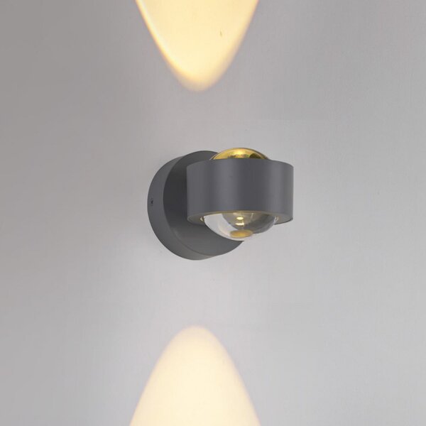 JUST LIGHT. GmbH LED-Akku-Wandleuchte Chia ασημί, σίδερο, 3.000 K, ρυθμιζόμενος, Μεταλλικό, Σαλόνι / τραπεζαρία, Μέταλλο, σύγχρονο