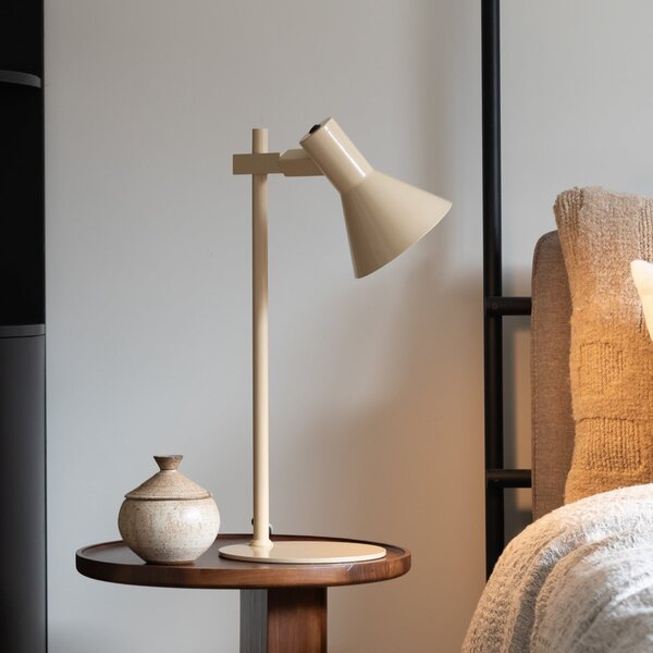 IT´S ABOUT ROMI It's about RoMi Επιτραπέζια λάμπα Stavanger, μπεζ, ύψος 51 cm, Μπεζ, Μελέτη / Γραφείο, Μέταλλο, Σκανδιναβικό