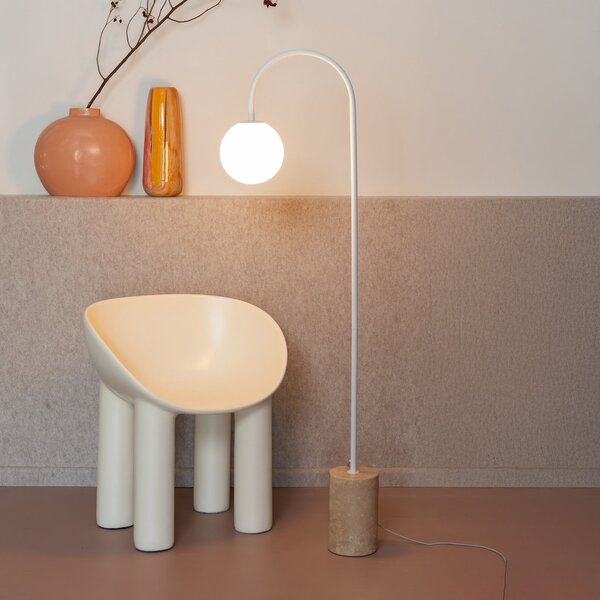 IT´S ABOUT ROMI It's about RoMi Λυχνία Tivoli, λευκή, ύψος 163 cm, Λευκό, Σαλόνι / τραπεζαρία, Πέτρα, σύγχρονο