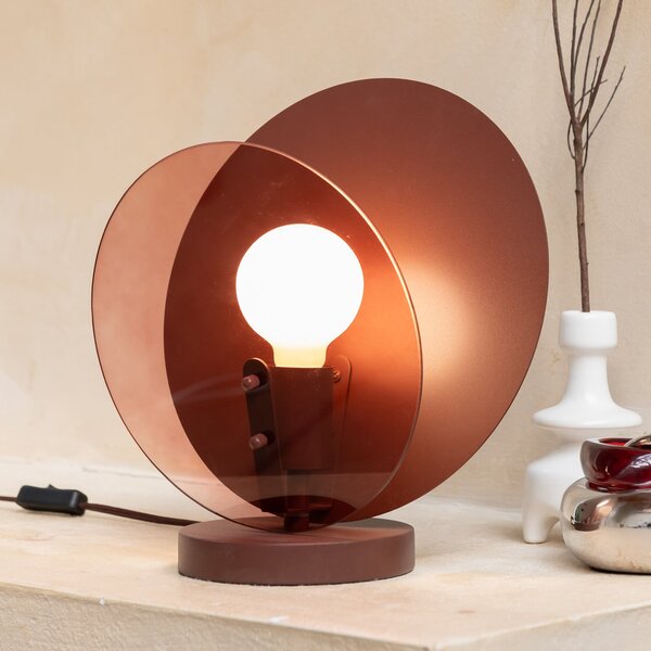 IT´S ABOUT ROMI It's about RoMi Επιτραπέζια λάμπα Toledo, καφέ, ύψος 33 cm, Καφέ / Σκουριάς, υπνοδωμάτιο, Γυαλί, σύγχρονο