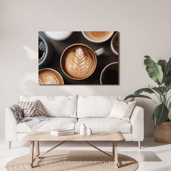 Πίνακας σε καμβά καλλιτεχνικός καφές με latté