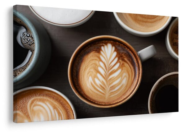 Πίνακας σε καμβά καλλιτεχνικός καφές με latté