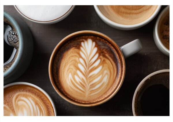 Πίνακας σε καμβά καλλιτεχνικός καφές με latté