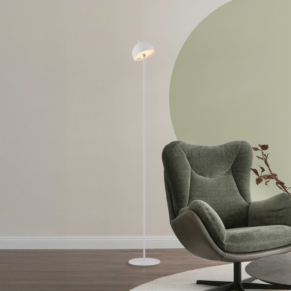 Schöner Wohnen Φορητή λάμπα LED Bellis, λευκή, IP54, ρυθμιζόμενος, Λευκό, Σαλόνι / τραπεζαρία, Μέταλλο, Σκανδιναβικό
