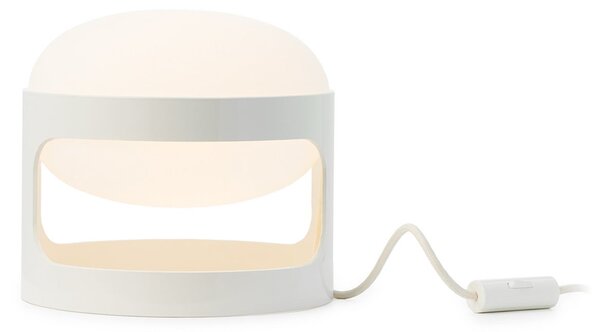 Kartell Τραπεζοσκόπιο KD28, λευκό, Ø 25 cm, E14-LED, Λευκό, Σαλόνι / τραπεζαρία, Πλαστικό, σχεδιασμός