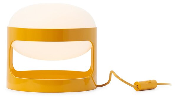 Kartell Επιτραπέζια λάμπα KD28, κίτρινο μουστάρδας, Ø 25 cm, E14-LED, Κίτρινο, Σαλόνι / τραπεζαρία, Πλαστικό, σχεδιασμός