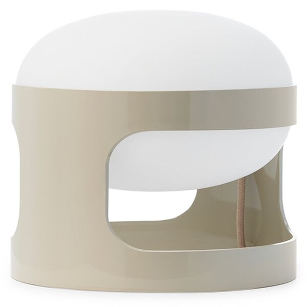 Kartell Τραπεζοσκόπιο KD28, γκρι, Ø 25 cm, E14-LED, Γκρι, Σαλόνι / τραπεζαρία, Πλαστικό, σχεδιασμός