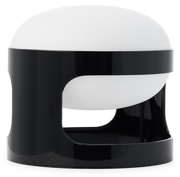 Kartell Τραπεζοκαλύμματα KD28, μαύρο, Ø 25 cm, E14-LED, Μαύρο, Σαλόνι / τραπεζαρία, Πλαστικό, σχεδιασμός