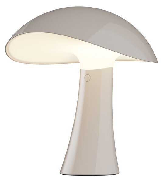 Louis Poulsen LED-Akkutischleuchte Rumee 220, γκρι, IP44, ρυθμιζόμενος, Γκρι, Σαλόνι / τραπεζαρία, Πλαστικό, Σκανδιναβικό
