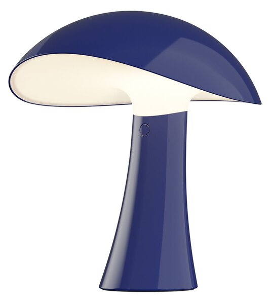 Louis Poulsen LED-Akkutischleuchte Rumee 220, μπλε, IP44, ρυθμιζόμενος, Μπλε, Σαλόνι / τραπεζαρία, Πλαστικό, Σκανδιναβικό