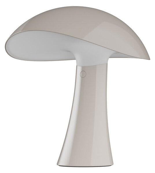 Louis Poulsen LED-Akkutischleuchte Rumee 220, γκρι, IP44, ρυθμιζόμενος, Γκρι, Σαλόνι / τραπεζαρία, Πλαστικό, Σκανδιναβικό