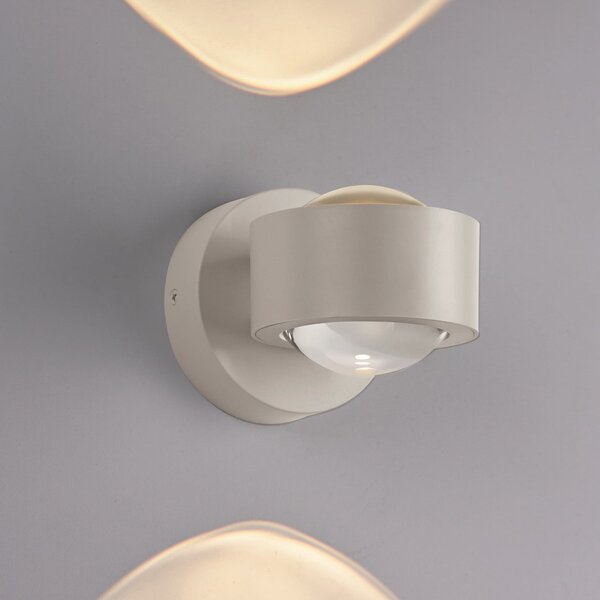 Schöner Wohnen LED-Wandlampe Chia, sandbrise 3.000 K up/down, Μπεζ, Σαλόνι / τραπεζαρία, Πλαστικό, σύγχρονο