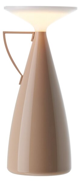 Kartell LED φορητή επιτραπέζια λάμπα Camomille, μπεζ, ύψος 24 cm, ρυθμιζόμενος, Μπεζ, Σαλόνι / τραπεζαρία, Πλαστικό, σχεδιασμός