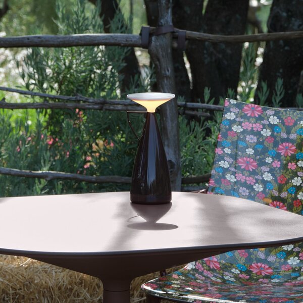 Kartell LED φορητή επιτραπέζια λάμπα Camomille, σκούρο κόκκινο, ρυθμιζόμενη, ρυθμιζόμενος, Κόκκινο, Σαλόνι / τραπεζαρία, Πλαστικό, σχεδιασμός