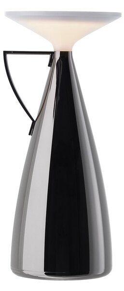 Kartell LED φορητή επιτραπέζια λάμπα Camomille, σκούρο γκρι, ρυθμιζόμενη ένταση, ρυθμιζόμενος, Γκρι, Σαλόνι / τραπεζαρία, Πλαστικό, σχεδιασμός