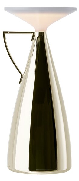 Kartell LED φορητή επιτραπέζια λάμπα Camomille, κρεμ, ύψος 24 cm, ρυθμιζόμενος, Μπεζ, Σαλόνι / τραπεζαρία, Πλαστικό, σχεδιασμός