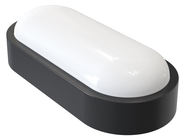 MEGATRON LED εξωτερικός φωτισμός τοίχου Zella Neo XL, μαύρος, IP54, ρυθμιζόμενος, Μαύρο, Διάδρομος, Πλαστικό