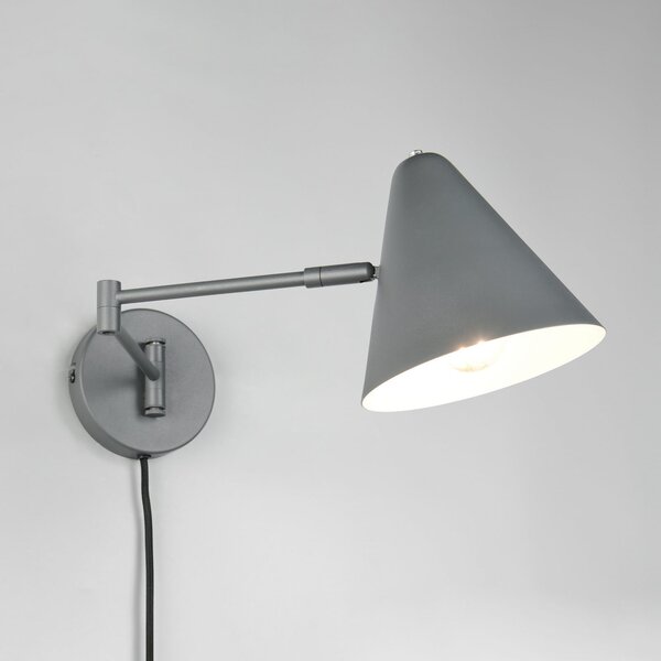 Trio Lighting Φωτιστικό τοίχου Cosima, ανθρακί, προβολή 54 cm, μέταλλο, Μαύρο, Σαλόνι / τραπεζαρία, Μέταλλο, σύγχρονο