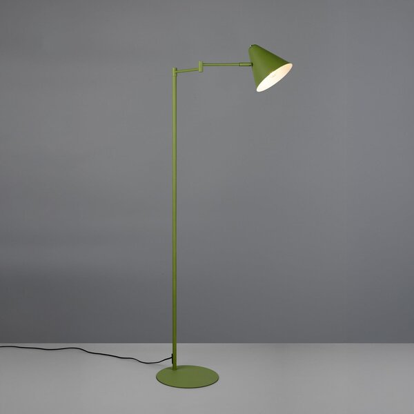 Trio Lighting Φωτιστικό δαπέδου Cosima, πράσινο, ύψος 126 cm, μέταλλο, Πράσινο, Σαλόνι / τραπεζαρία, Μέταλλο, σύγχρονο