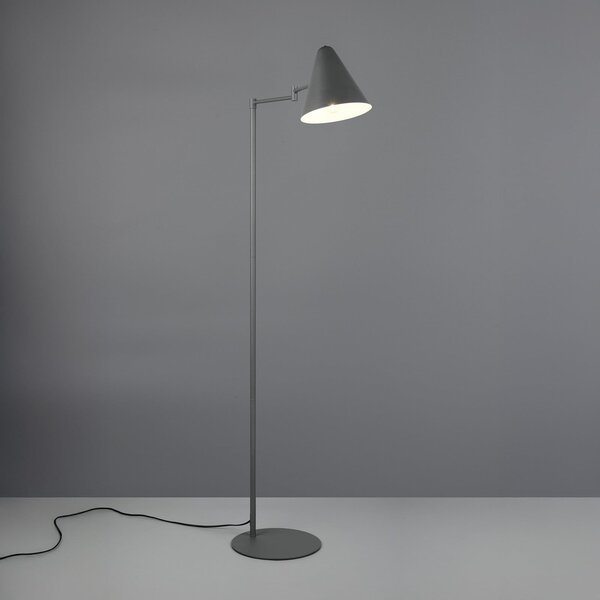 Trio Lighting Φωτιστικό δαπέδου Cosima, ανθρακί, ύψος 126 cm, μέταλλο, Μαύρο, Σαλόνι / τραπεζαρία, Μέταλλο, σύγχρονο