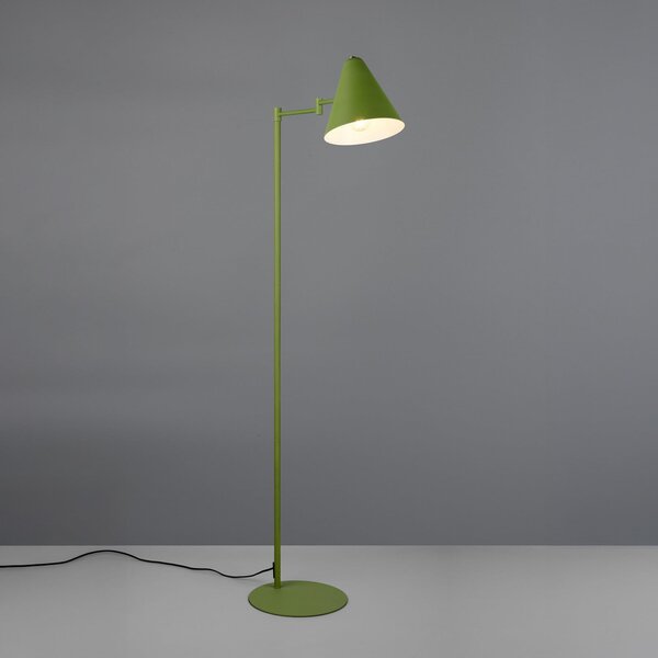 Trio Lighting Φωτιστικό δαπέδου Cosima, πράσινο, ύψος 126 cm, μέταλλο, Πράσινο, Σαλόνι / τραπεζαρία, Μέταλλο, σύγχρονο