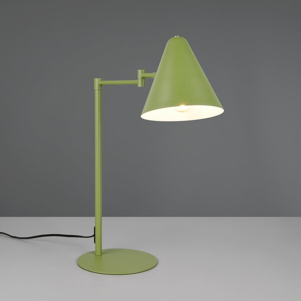 Trio Lighting Επιτραπέζιο φωτιστικό Cosima, πράσινο, ύψος 50 cm, μέταλλο, Πράσινο, Σαλόνι / τραπεζαρία, Μέταλλο, σύγχρονο