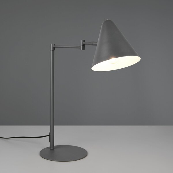 Trio Lighting Επιτραπέζιο φωτιστικό Cosima, ανθρακί, ύψος 50 cm, μέταλλο, Μαύρο, Σαλόνι / τραπεζαρία, Μέταλλο, σύγχρονο