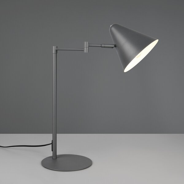 Trio Lighting Επιτραπέζιο φωτιστικό Cosima, ανθρακί, ύψος 50 cm, μέταλλο, Μαύρο, Σαλόνι / τραπεζαρία, Μέταλλο, σύγχρονο
