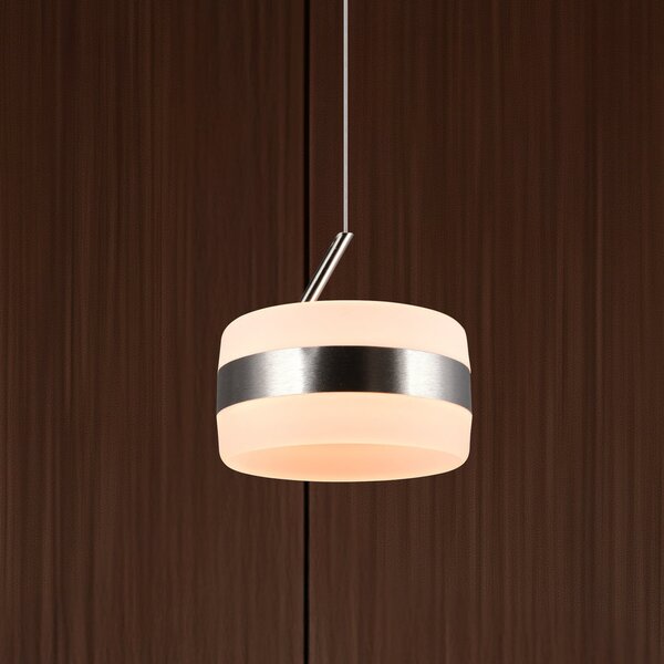 Trio Lighting Κρεμαστό φωτιστικό LED Dios, χρώμα νικελίου, Ø 15cm, μέταλλο, CCT, ρυθμιζόμενος, Μεταλλικό, Σαλόνι / τραπεζαρία, Μέταλλο, σύγχρονο