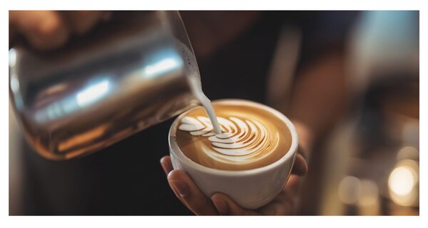 Πίνακας σε καμβά δεξιοτεχνία στο latte art