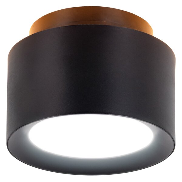 Näve LED σποτ οροφής Trimes, Ø 14 cm, μαύρο, CCT, step-dim, ρυθμιζόμενος, Μαύρο, Σαλόνι / τραπεζαρία, Πλαστικό