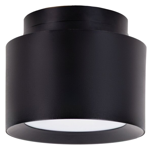 Näve LED σποτ οροφής Trimes, Ø 11,5 cm, μαύρο, CCT, step-dim, ρυθμιζόμενος, Μαύρο, Σαλόνι / τραπεζαρία, Πλαστικό