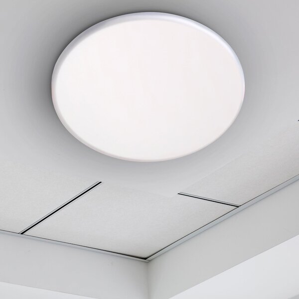 Näve Ενσωματωμένη λάμπα LED Suma, Ø 21,5 cm, λευκή, ρυθμιζόμενη ένταση φωτισμού, IP44, ρυθμιζόμενος, Λευκό, Μπάνιο, Πλαστικό, Φωτιστικά εσοχής στρογγυλά