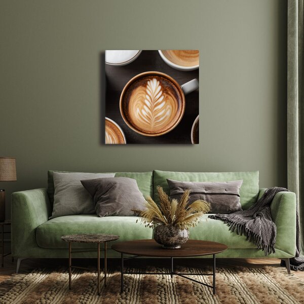 Πίνακας σε καμβά φλιτζάνια καφέ σε λεπτομέρεια