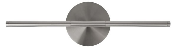 UMAGE LED-Wandleuchte Omni, χρώμα χάλυβα, πλάτος 54 cm 2-flg., ρυθμιζόμενος, Μεταλλικό, Σαλόνι / τραπεζαρία, Αλουμίνιο, σχεδιασμός