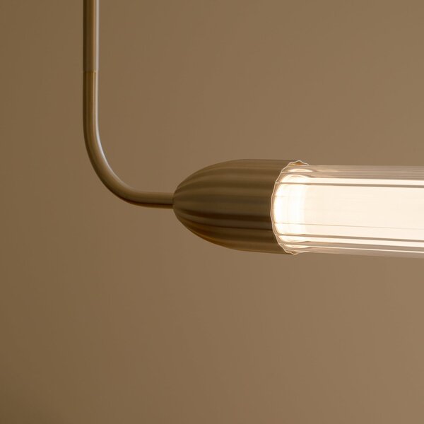 UMAGE Κρεμαστό φωτιστικό LEMON SQUEEZE LINEAR, ορείχαλκος 138 cm GU10, ρυθμιζόμενος, Χρυσό / Ορείχαλκου, Σαλόνι / τραπεζαρία, Μέταλλο, σχεδιασμός