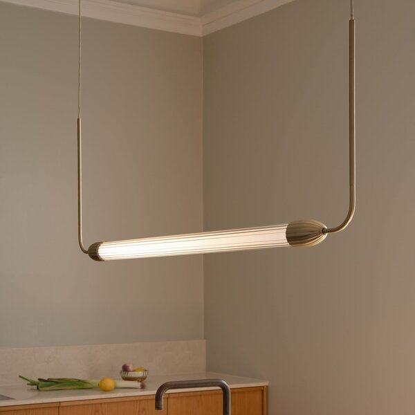 UMAGE Κρεμαστό φωτιστικό LEMON SQUEEZE LINEAR, ορείχαλκος 138 cm GU10, ρυθμιζόμενος, Χρυσό / Ορείχαλκου, Σαλόνι / τραπεζαρία, Μέταλλο, σχεδιασμός