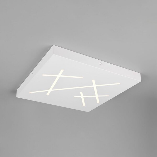 Trio Lighting LED οροφής Snip, λευκό ματ, μήκος 50 cm, μέταλλο, CCT, ρυθμιζόμενος, Λευκό, Σαλόνι / τραπεζαρία, Μέταλλο, σύγχρονο