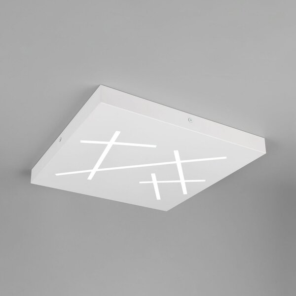 Trio Lighting LED οροφής Snip, λευκό ματ, μήκος 50 cm, μέταλλο, CCT, ρυθμιζόμενος, Λευκό, Σαλόνι / τραπεζαρία, Μέταλλο, σύγχρονο
