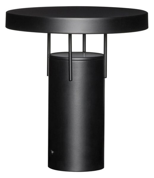 Hübsch HÜBSCH LED-Ακку-Τραπεζολαμπίδα BringMe, μαύρο ματ, ύψος 28 cm, ρυθμιζόμενος, Μαύρο, Μέταλλο, σύγχρονο