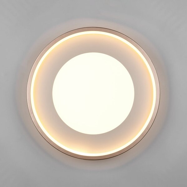Trio Lighting LED φωτιστικό οροφής Solea, καφέ, Ø 40 cm, πλαστικό, Καφέ / Σκουριάς, Σαλόνι / τραπεζαρία, Πλαστικό, σύγχρονο