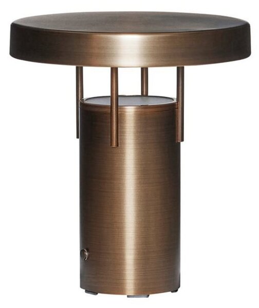 Hübsch HÜBSCH LED-Ακку-Τραπεζολαμπίδα BringMe Mini, ορείχαλκος, 20 cm, ρυθμιζόμενος, Χρυσό / Ορείχαλκου, Μέταλλο, σύγχρονο