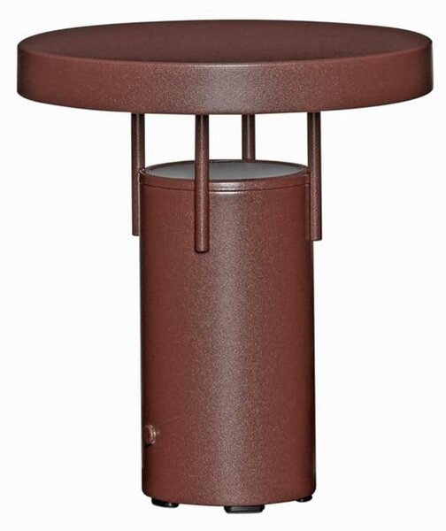 Hübsch HÜBSCH LED φορητή επιτραπέζια λάμπα BringMe Mini, μπορντό, 20 cm, ρυθμιζόμενος, Κόκκινο, Μέταλλο, σύγχρονο