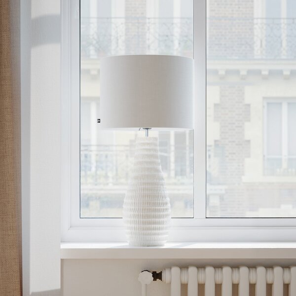 By Rydéns Rydens Επιτραπέζια λάμπα Bartha, κρεμ/μπεζ, ύψος 74 cm, Μπεζ, Σαλόνι / τραπεζαρία, Κεραμικό υλικό