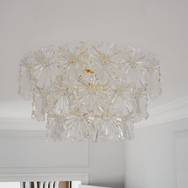 By Rydéns Rydens Φωτιστικό οροφής Lorraine, Ø 52 cm, διαφανές, ρυθμιζόμενος, Διαφανές, Σαλόνι / τραπεζαρία, Μέταλλο