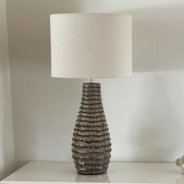 By Rydéns Rydens Επιτραπέζια λάμπα Bartha, καφέ/μπεζ, ύψος 74 cm, Καφέ / Σκουριάς, Σαλόνι / τραπεζαρία, Κεραμικό υλικό