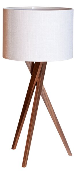 By Rydéns Rydens Επιτραπέζια λάμπα Vega, καρυδιά/λευκό, 55 cm, ξύλο, ύφασμα, Λευκό, Σαλόνι / τραπεζαρία, Ξύλο